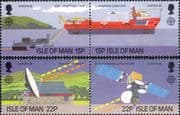 Isle of Man 1988 Europa/ Communications/ Ship/ Satellite/ Radio 4v set (2 x prs) (ex1121)