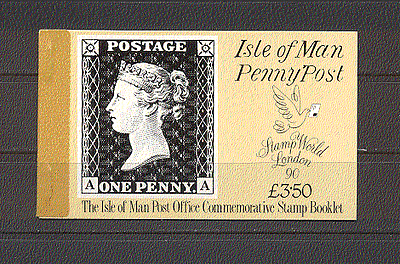 Isle of Man 1990 Penny Black / Stamp-on Pres Bklt n18510