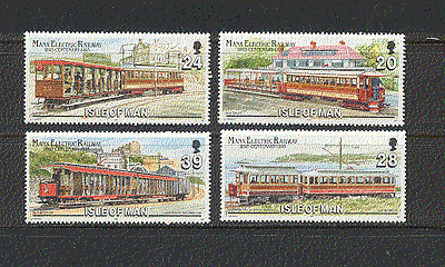 Isle of Man 1993 Railway / Trains / Transport 4v set n18512