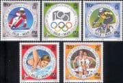 Isle of Man 1994 Olympic Games/ Olympics/ Cycling/ Skiing/ Swimming/ Sports 5v set (n18520)
