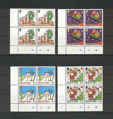Isle of Man 1996 Christmas / Snowman / Santa 4v c / b n18519
