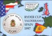 Isle of Man 1997 Ryder Cup/ Golf/ Golfing/ Sports/ Games/ Pacific '97 StampEx 1v m/s (n11259)