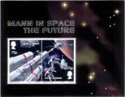 Isle of Man 2003 MANN in SPACE/ Mars/ Rocket/ Astronauts/ Planets 2v m/s (s4469)