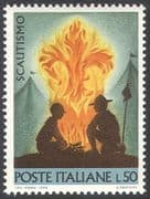 Italy 1968 Scouts/ Scouting/ Camp Fire/ Badge/ Youth/ Leisure/ People 1v (n41689)