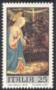 Italy 1970 Christmas/ Greetings/ Art/ "The Adoration"/ Artists 1v (n43077)