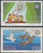 Italy 1979 Europa/Communications/ Morse Code Key/ Carrier Pigeons/ Birds 2v set (ex1104)
