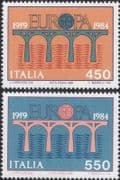 Italy 1984 Europa/ CEPT 25th Anniversary/ Bridge/ Communication 2v set (ex1014)