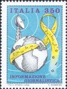 Italy 1985 Information Technology/ Computer Tape/ Dish Aerial/ Globe 1v (n31007d)