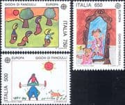 Italy 1989 Europa/ Children's Games/ Leisure/ Children's Paintings/ Art 3v set (n46791)