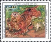 Italy 1999 Antonio Ligabue/ Art/ Artist/ Painter/ Painting/ Leopard/ Spider 1v (n43079d)