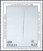 Italy 1999 Lucio Fontana/ Modern Art/ Artists/ Contemporary/ Paintings 1v (n31007c)