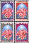 Jamaica 2005 Christmas/ Greetings/ Poinsettia/ Star/ Flowers 4v set (n16801)