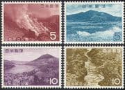 Japan 1962 Nikko National Park/ Volcano/ Waterfall/ Lake/ Mountains 4v set (n23737)