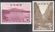 Japan 1965 Jo-Shin-Etsu Kogen National Park/ Gorge/ Waterfall/ Lake/ Mt Myoko/ Mountain 2v set (n25179)