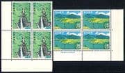 Japan 1969 Park / Waterfall / Trees / Mountains 2v blk n29543