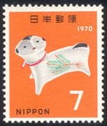 Japan 1970 YO Dog/ Animals/ New Year Greetings/ Zodiac/ Luck/ Fortune 1v (n25545)