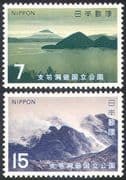 Japan 1971 Shikotsu-Toya National Park/ Mountains/ Lake/ Volcanoes/ Nature 2v set (n24193)