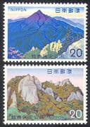 Japan 1973 National Park / Mountain / Rocks / Trees / Nature / Environment 2v set (n23716)
