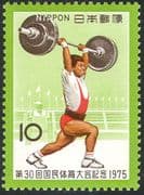 Japan 1975 Weightlifting/ Sports/ National Athletics Meeting/ Stadium/ Buildings 1v (n24439)