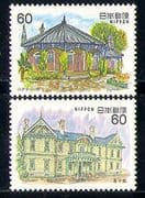 Japan 1983 Buildings / Architecture / Animation 2v (n29504)