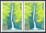 Japan 1992 Waterfall / Trees / Forest / Nature 2 x 1v bklt pr (n35882)