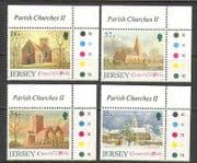 Jersey 1990 Christmas / Churches / Greetings 4v set n22118
