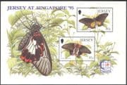 Jersey 1995 Butterflies/ Insects/ Nature/ Butterfly/ StampEx 2v m/s (b5432)