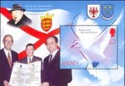 Jersey 2005 Liberation/ Peace/ Bird/ Dove/ Churchill/ WWII/ Birds 1v m/s (n26144)