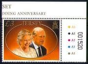 Jersey 2007 Royalty / Queen Elizabeth II / HM QEII / Wedding / Prince Philip 1v (n29595)
