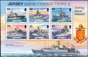 Jersey 2008 Royal Navy/ Ships/ Boats/ Naval/ Military/ Transport 6v set (b298a)