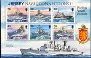Jersey 2008 Royal Navy/ Ships/ Boats/ Naval/ Military/ Transport 6v set (b298b)