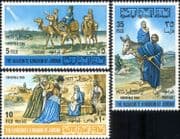 Jordan 1968 Christmas/ Greetings/ Nativity/ Magi/ Star/ Camels/ Donkey/ Animals 3v set (b4100a)