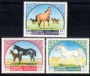 Jordan 1969 Arab Horses/ Animals/ Sports/ Nature/ Transport 3v set (n28423)