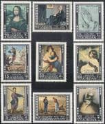 Jordan 1974 Paintings/ Art/ Artists/ Mona Lisa/ Horse/ St George/ Dragon/ Hands/ da Vinci 9v set (n41962)