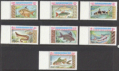 Kampuchea 1983 Fish / Marine 7v set ref:b8302