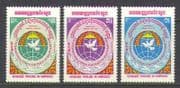 Kampuchea 1984 Birds / Doves / Globe / Peace 3v set (n21032)