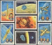 Kampuchea 1984 Space/ S P Korolov, Rocket Designer/ Astronauts/ Satellites/ Luna 1, 2 , 3/ Soyuz 6,7,8/ Cosmonauts 7v set (b7998)