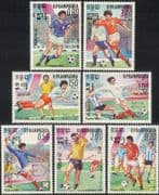 Kampuchea 1985 Football/ WC/ World Cup/ Mexico'86/ Sports/ Games/ Soccer 7v set (b8082)