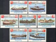 Kampuchea 1985 Ships/ Boats/ Tug/ Ferry/ Nautical/ Transport/ Business 7v set (b9234)