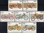 Kampuchea 1985 Vintage Motorbikes/ Motor Cycles/ Bikes/ Transport 7v set (b8180)