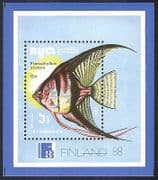 Kampuchea 1988 Angel Fish / Marine / Nature / StampEx 1v m/s ref:b8282