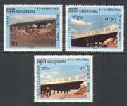 Kampuchea 1988 Bridge / Construction 3v set (n21025)