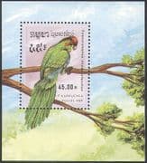 Kampuchea 1989 Parrots/ Parakeet/ Birds/ Nature/ Wildlife 1v m/s b8097
