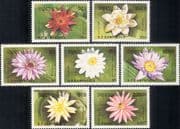 Kampuchea 1989 Water Lilies/ Flowers/ Plants/ Nature 7v set (b8149)