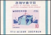Korea 1971 Ships/ Boats/ Maps/ Trade/ Commerce/ Transport/ Economic Development imperf m/s (n41933)