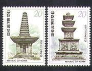 Korea 1978 Pagoda / Temple / Buildings / Architecture / Heritage / Religion 2v set n37034
