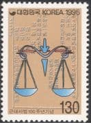 Korea 1995 Judicial System 100th Anniversary/ Scales/ Justice 1v (n25472)