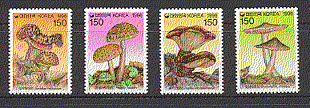 Korea 1996 Fungi / Mushrooms / Nature (4th ser) 4v set b920