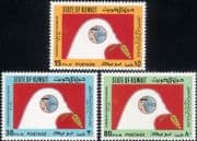 Kuwait 1983 Palestine/ Solidarity/ Dove/ Politics/ People/ Birds 3v set (n43505d)