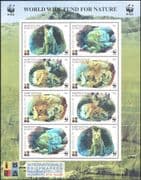 Kyrgyzstan 1999 WWF/ Corsac Fox/ Holograms/ Animals/ Nature/ Wildlife/ Foxes 8v sht (n16216)